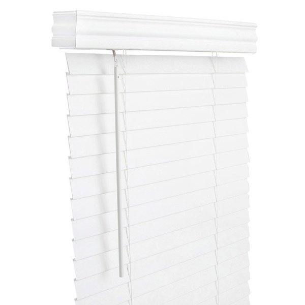 Living Accents FAUXWD 2"" WHT BLND 46X60 FAX4660WH